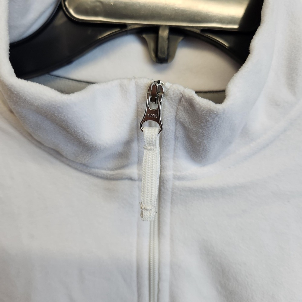 North Face Pullover Womens Large White Fleece Half Zip ALJ0 Lightweight Outdoors - Picture 3 of 10